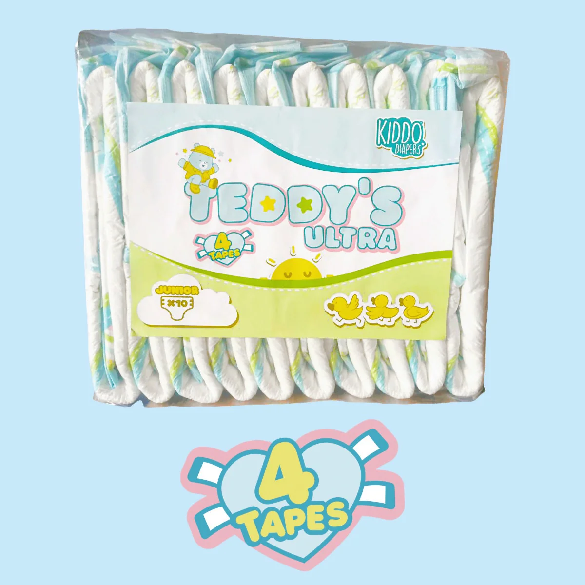 Kiddo Teddy's Ultra Four Tapes VAT Exempt Adult Incontinence Slip