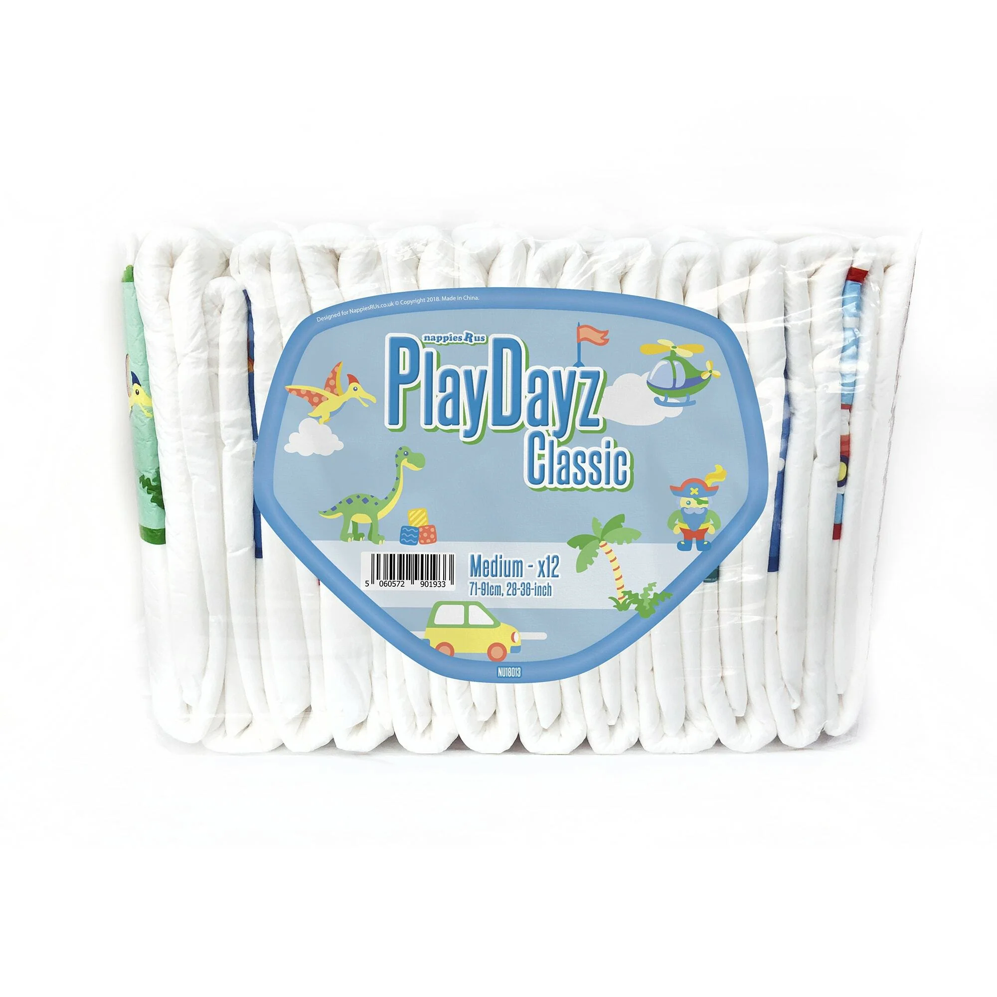 NRU PlayDayz Classic Blue (PE Backed) VAT Exempt Adult Incontinence Slip - Image 2