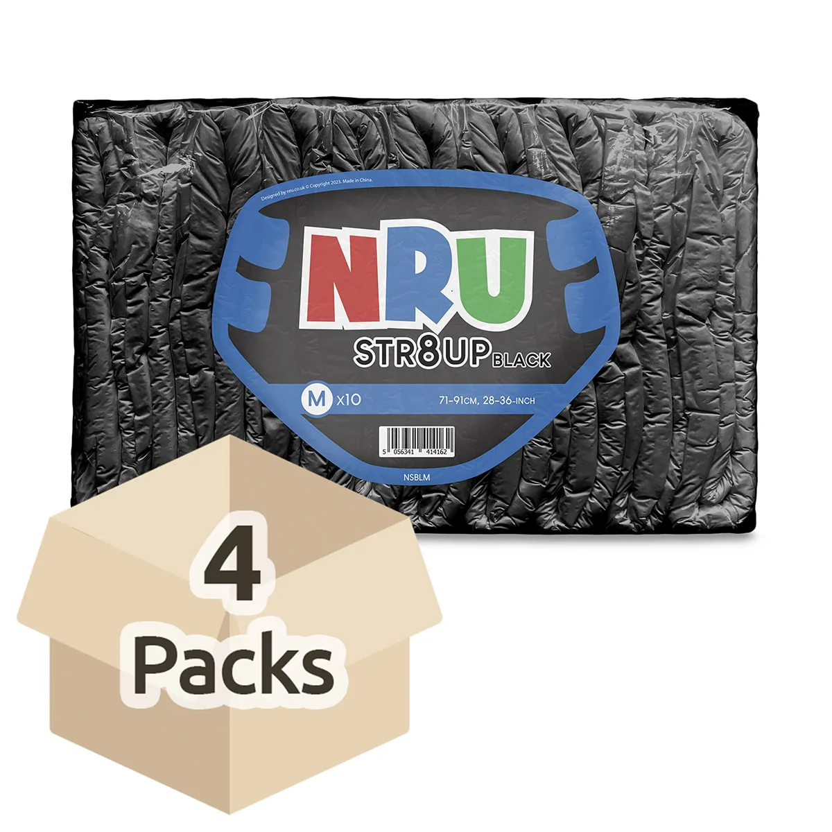 NRU STR8UP Black VAT Exempt Adult Incontinence Slip - Image 7