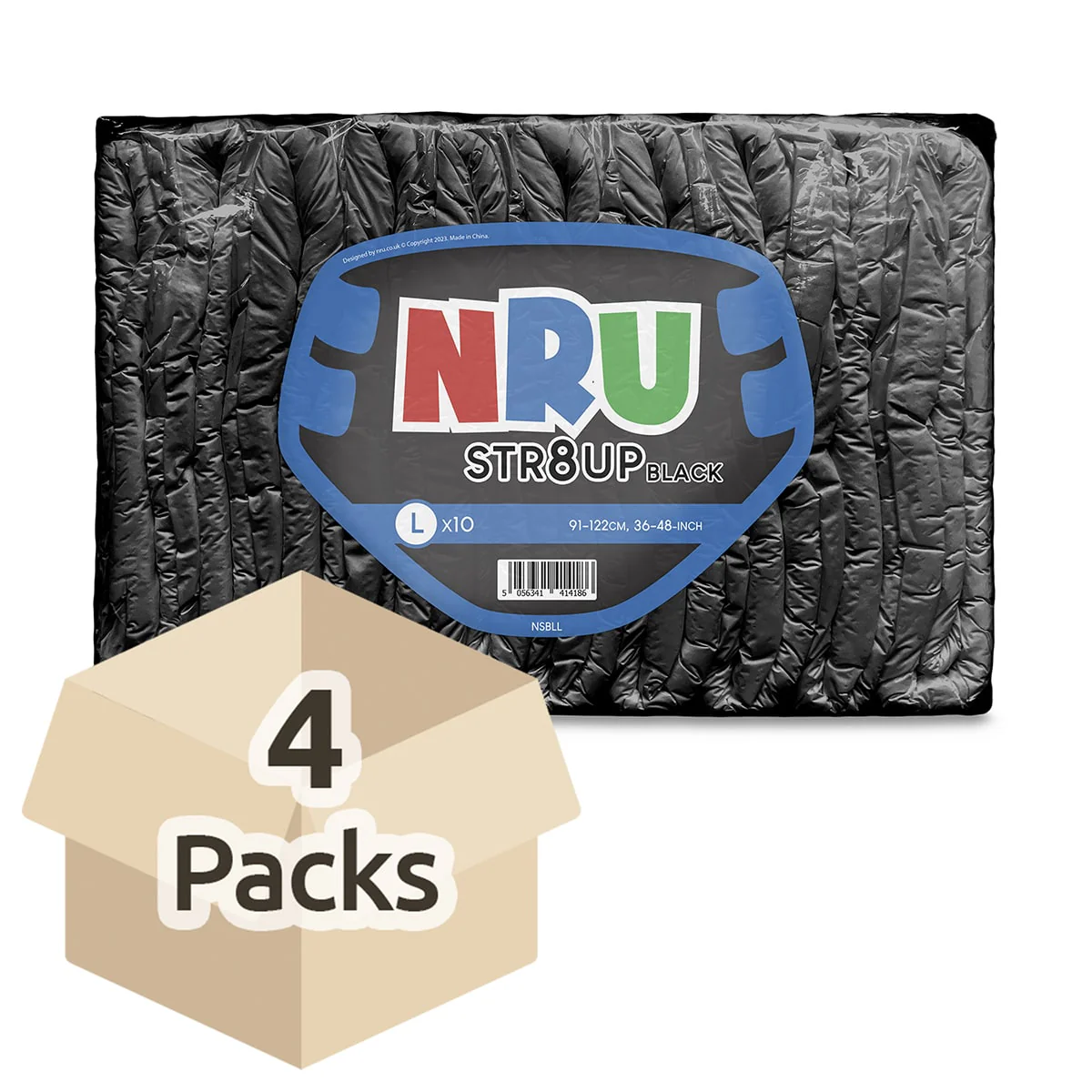 NRU STR8UP Black VAT Exempt Adult Incontinence Slip - Image 8