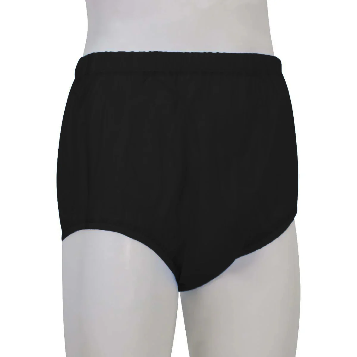 Premium Plastic Pants With Wide Waistband - Black