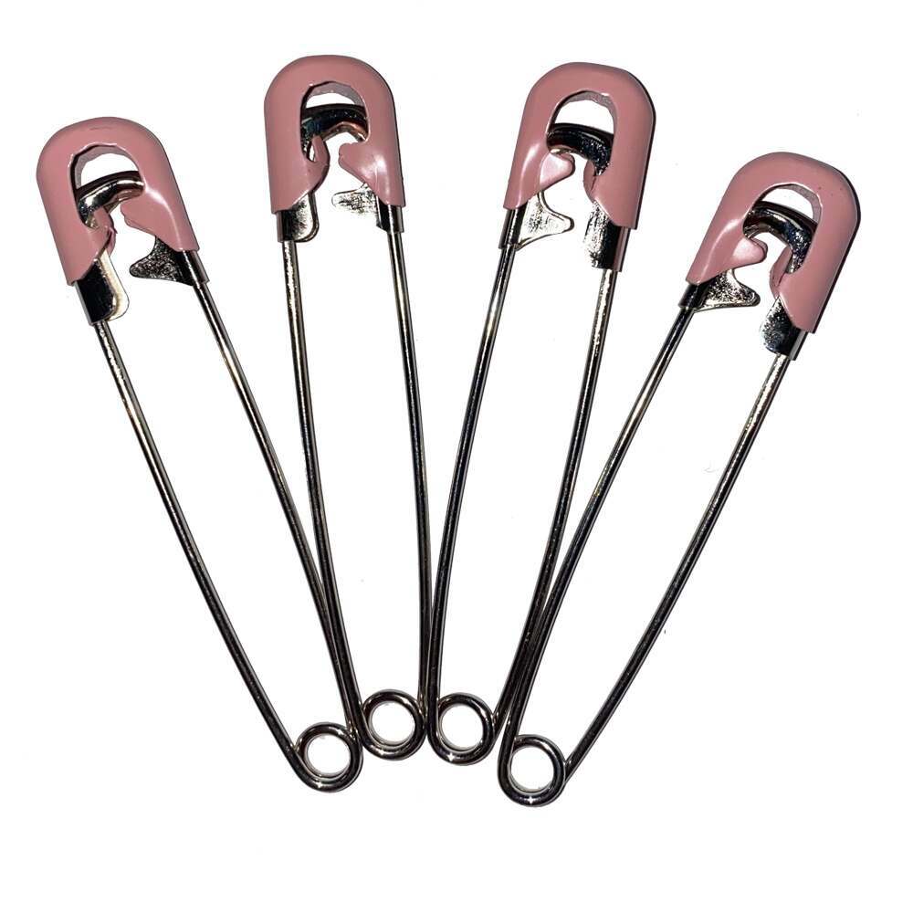Stainless Steel Locking Nappy Pins Set of 4 - Image 2